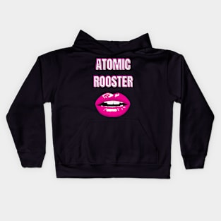 atomic rooster red lips Kids Hoodie